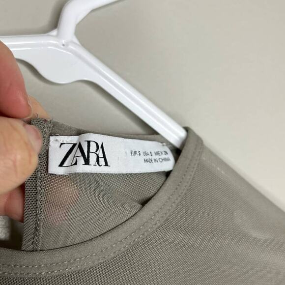 Zara White Label Combination Knit Corset Sweater Mesh Style Blogger Fav Bodysuit - Picture 8 of 8